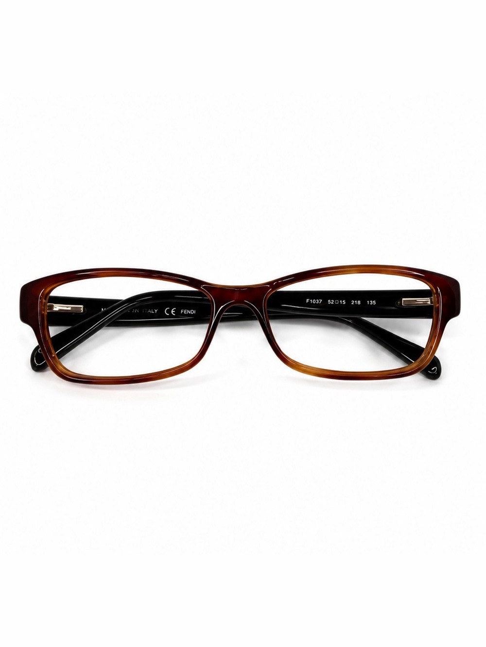 Fendi F 1037 52-15 218 135 Brown Eyeglasses Frames Only Italy